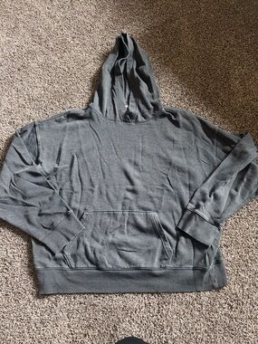 PINK Victoria's Secret Dark Gray Zip-Up Hoodie Sweater